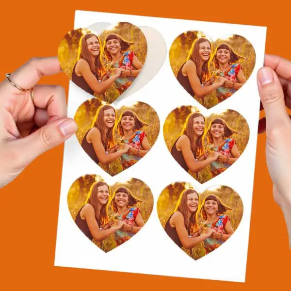 Fotoaufkleber in Herzform selbstklebende Herz Fotosticker