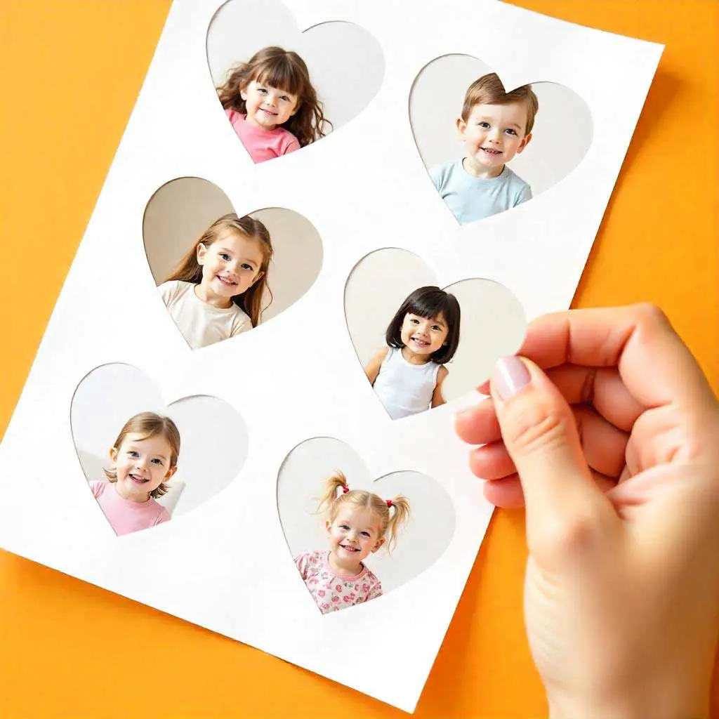 Fotoaufkleber in Herzform selbstklebende Herz Fotosticker